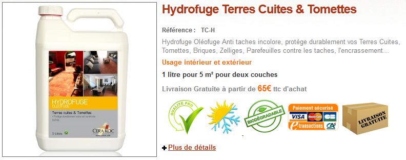 Hydrofuge Terre Cuite